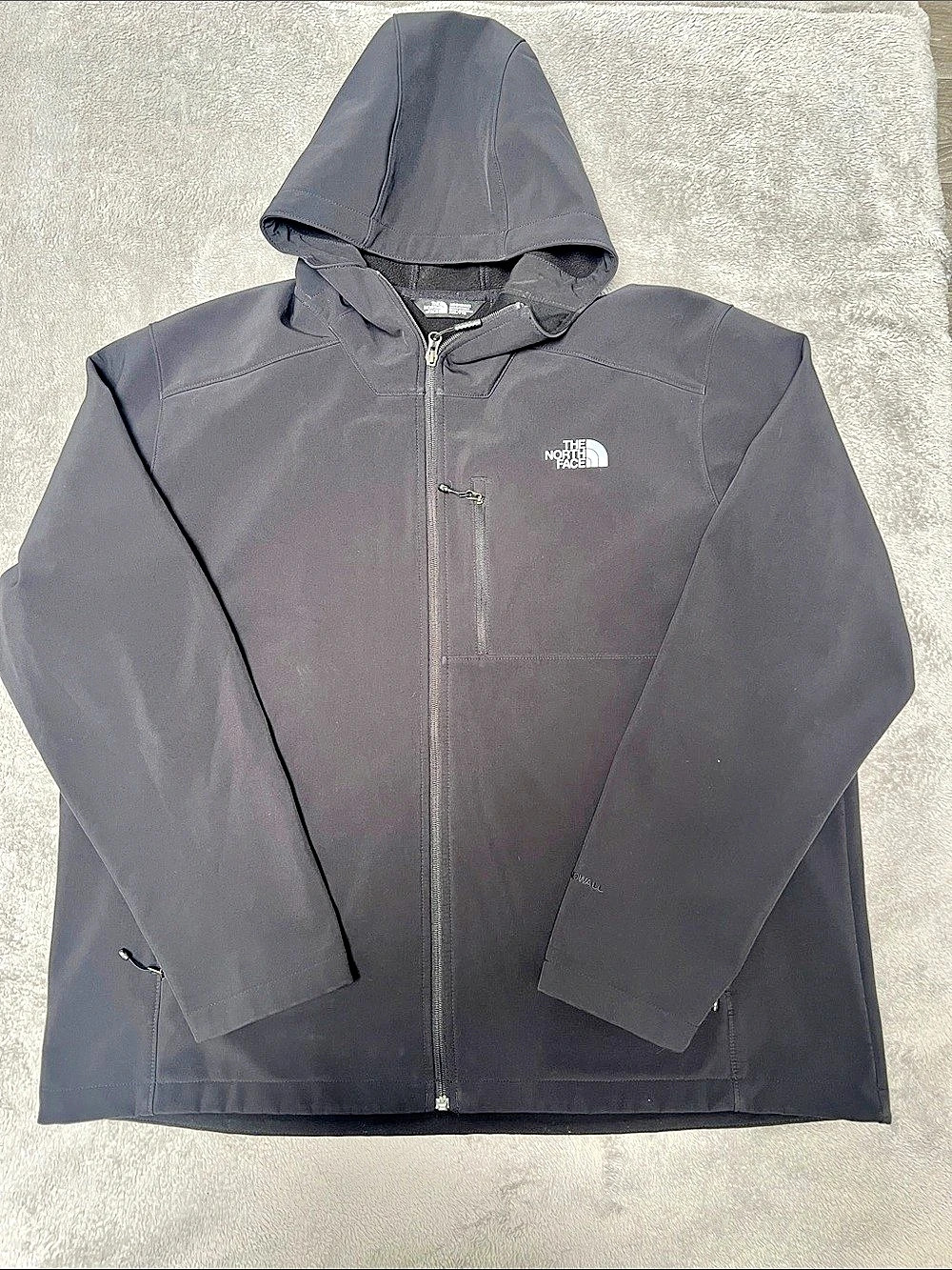 The North Face Apex Bionic 2 Hooded Men's Black Soft Shell Jacket XXL Windwall